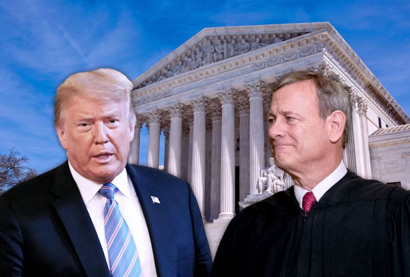 US President Donald Trump and Supreme Court Justice John Roberts (Getty Images/Salon)