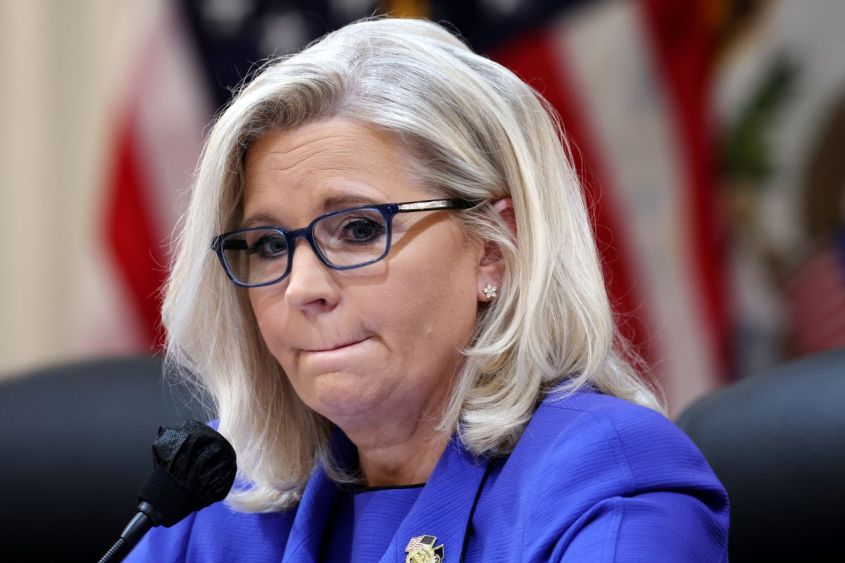 Rep. Liz Cheney, R-Wyo., vice chairwoman of the Select Committee to Investigate the January 6th Attack on the U.S. Capitol, delivers remarks during a hearing on the Jan. 6 investigation on June 9, 2022. ( Win McNamee/Getty Images)