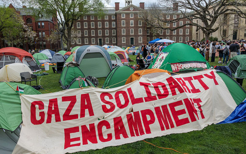 2024 Gaza Solidarity Encampment at Brown University Image: Wikimedia Commons/ By Kenneth C. Zirkel - Own work, CC BY 4.0, https://commons.wikimedia.org/w/index.php?curid=147878319